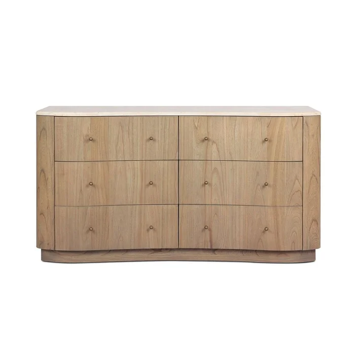 Boa 6 Drawer Dresser – Sandy Mindi Veneer