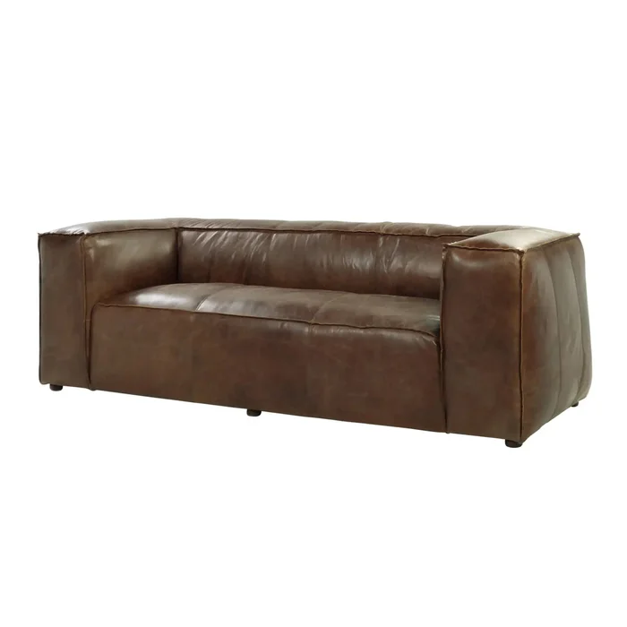Brancaster – Grain Leather Sofa – Brown