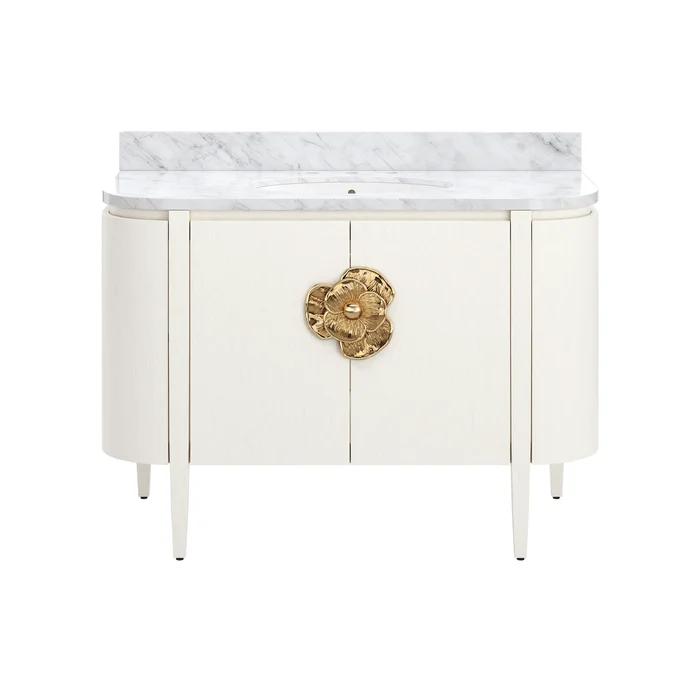Briallen 48″ White Vanity with Oval Undermount Sink