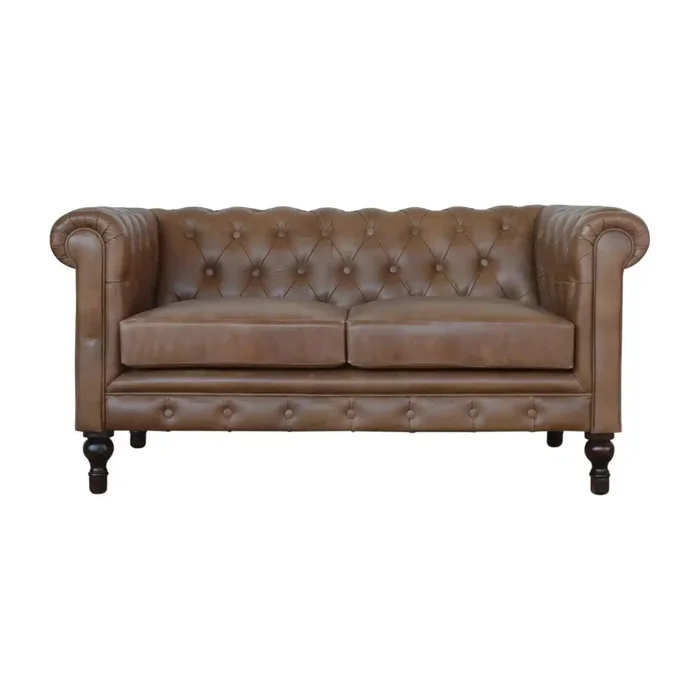 Buffalo – Leather Chesterfield Sofa – Brown