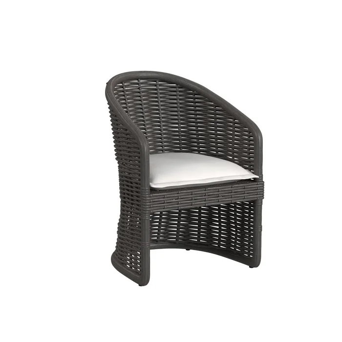 Cabo Dining Chair in Soothe Pearl w/ Flange Welt