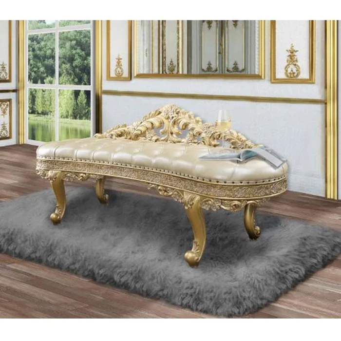 Cabriole 73″L Upholstered Bench