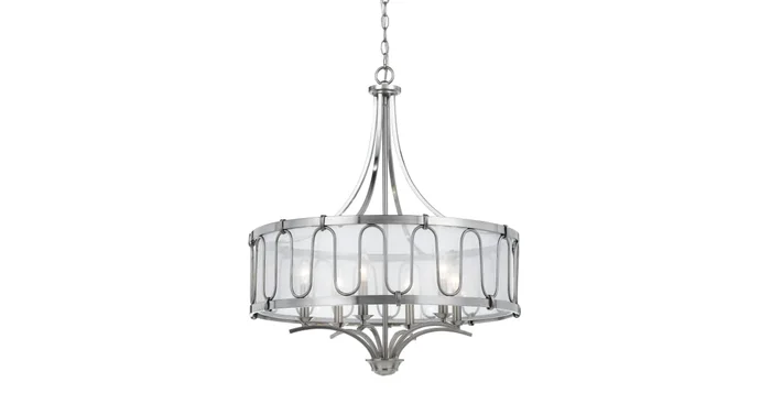 Cal Lighting Vincenzametal 6 Light 26″ Wide Drum Chandelier