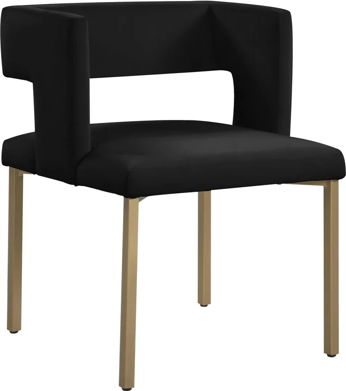 Caleb – Dining Chair with Gold Legs (Set of 2)
