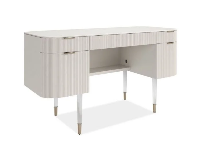 Caracole Classic Lady Love Desk – Matte Pearl, Whisper of Gold