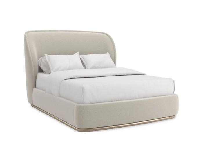 Caracole Classic Opal Queen Bed – Soft Silver Paint