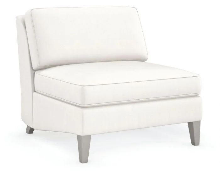 Caracole Victoria Armless Chair, Sparkling Argent