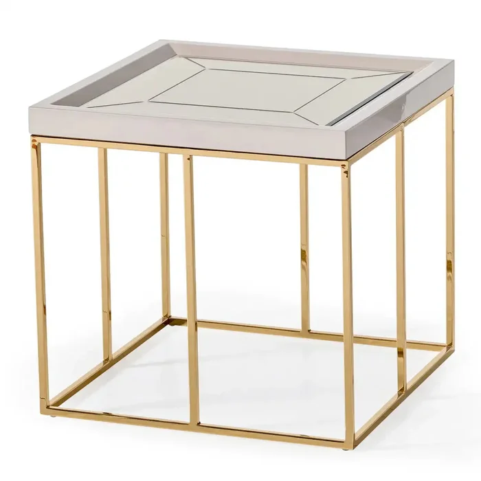 Carmela – Side Table – Shimmer Ivory