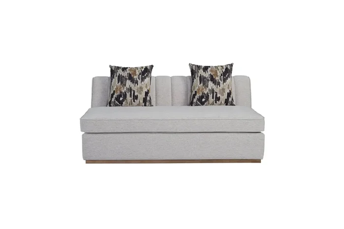 Channel – Armless Loveseat – Off White
