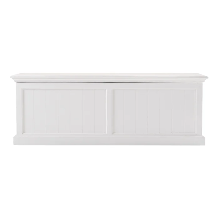 Classic White Paneled Storage Chest By Homeroots
