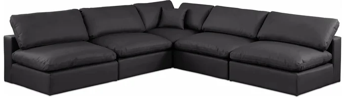 Comfy – 5 Piece Faux Leather Modular Corner Armless Sectional
