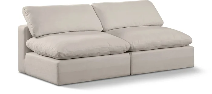 Comfy – Linen Modular Armless Sofa 2 Seats