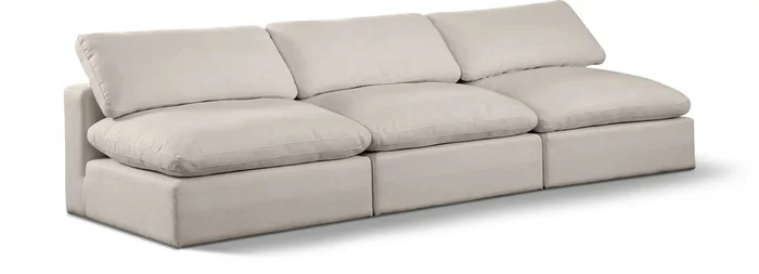 Comfy – Linen Modular Armless Sofa 3 Seats