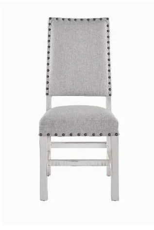 Condesa Fabric Back Side Chair White