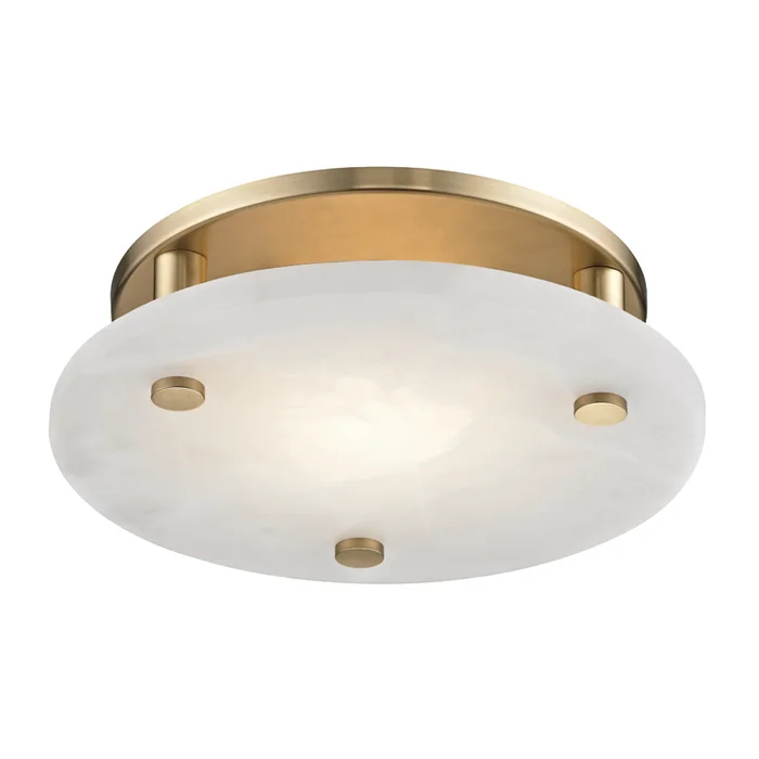 Croton Medium Led Flush Mount Aged Brass
