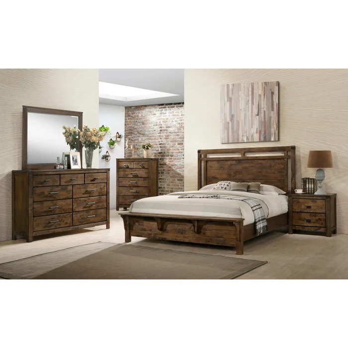 Crown Mark Curtis B4810 6 pc Queen Panel Bedroom Set