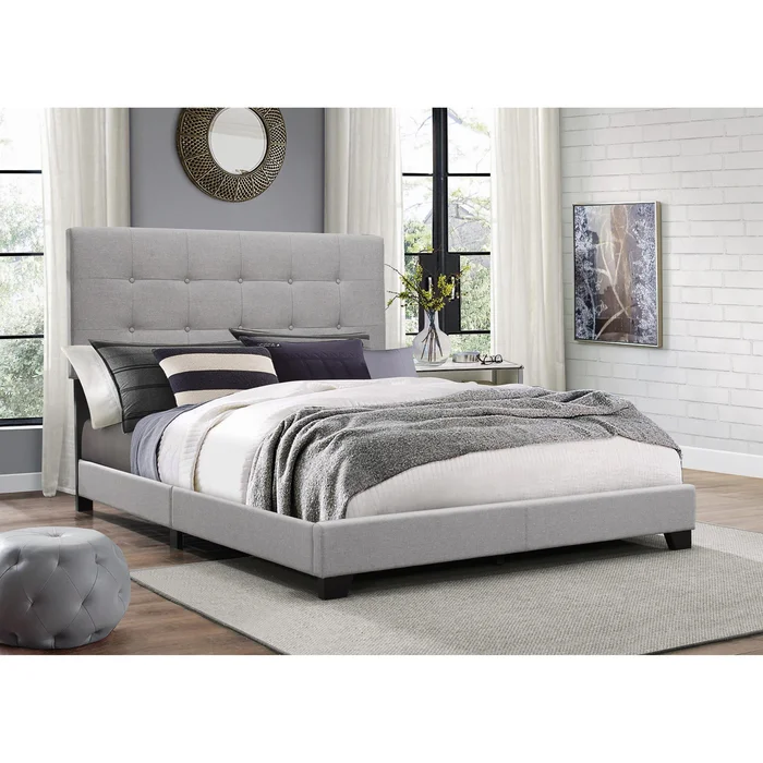 Crown Mark Florence King Upholstered Platform Bed 5270GY-K