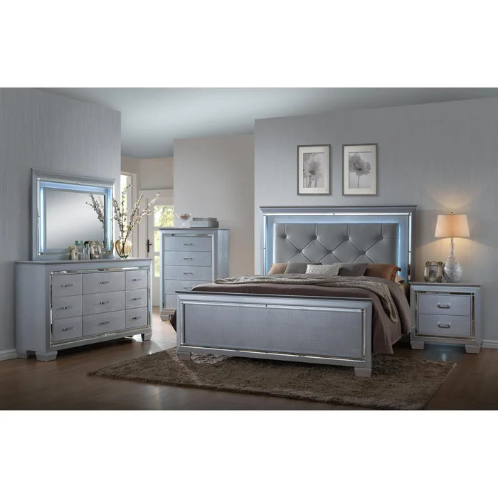 Crown Mark Lillian B7100 6 pc King Panel Bedroom Set