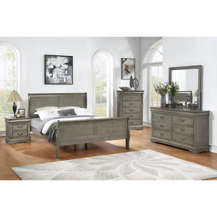 Crown Mark Louis Philip B3550 6 pc Twin Sleigh Bedroom Set