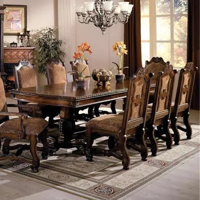 Crown Mark Neo Renaissance Dining Table with Pedestal Base 2400-TOP/2400-LEG