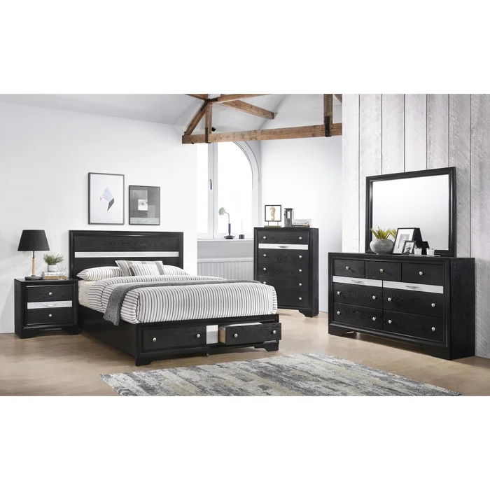 Crown Mark Regata B4670-Q 6 pc Queen Panel Bedroom Set with Storage