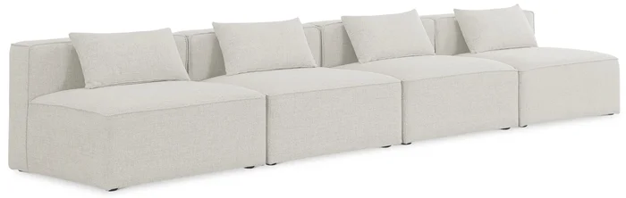 Cube – Linen Modular 4 Seat Armless Sofa