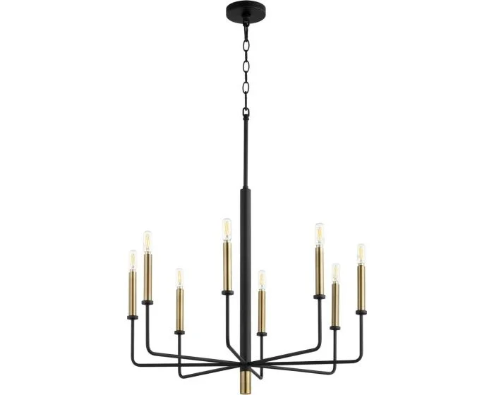 Cyan Design Apollo 27″ Chandelier – Noir and Aged Brass