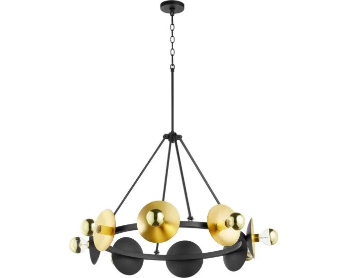 Cyan Design Artemis 31.5″ Chandelier – Noir and Gold Leaf (Dropshippable)