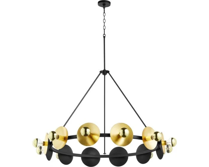 Cyan Design Artemis 42.5″ Chandelier – Noir and Gold Leaf