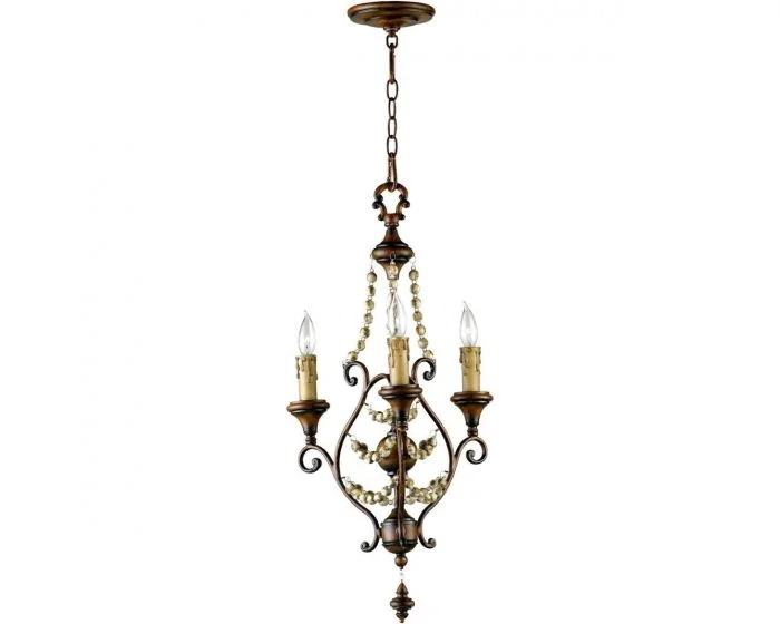 Cyan Design Meriel 3 Light Chandelier – Antiqued Sienna (Dropshippable)