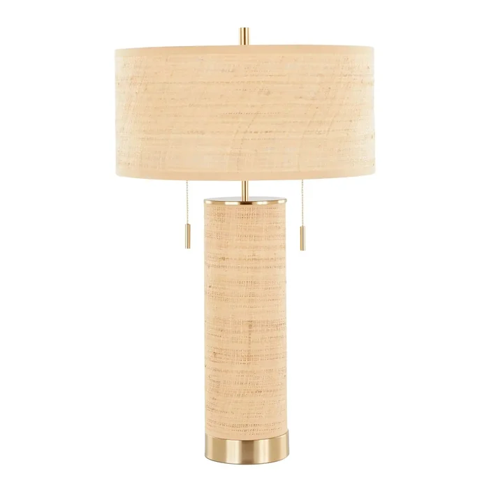 Cylinder – Rattan Contemporary Rattan Table Lamp