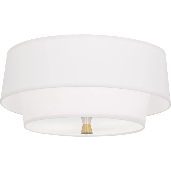 Decker Flush Mount – Ascot Fabric White
