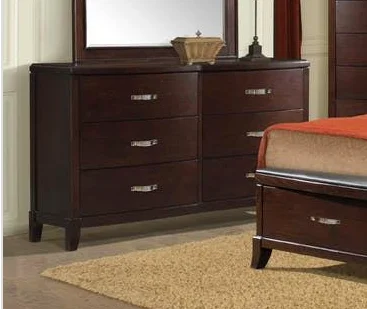 Delaney 6 Drawers Dresser in Espresso Lacquer