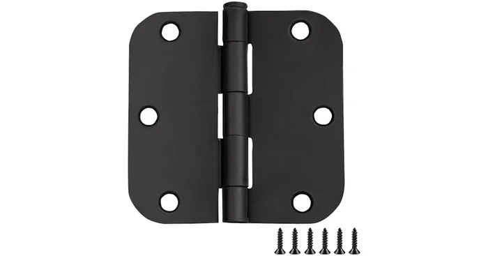Design House 3-1/2″ x 3-1/2″ Butt 5/8″ Radius Corner Surface Mount Door Hinge – Pack of 10
