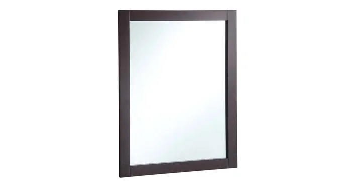 Design House 30″ Wall Mounted Mirror with Wooden Frame and Plain Glass Edge