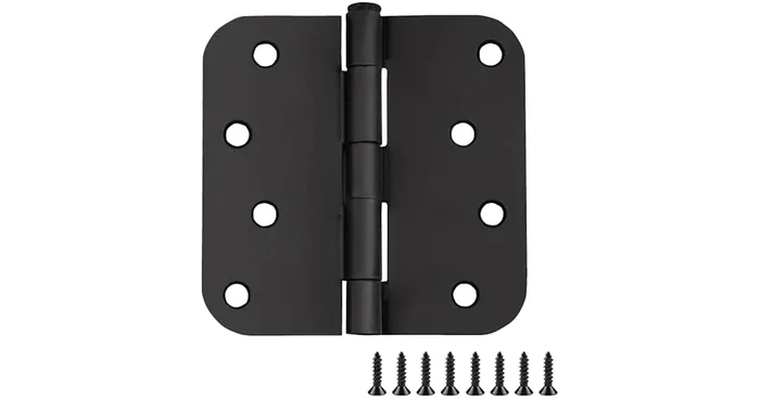 Design House 4″ x 4″ Butt 5/8″ Radius Corner Surface Mount Door Hinge – Pack of 10