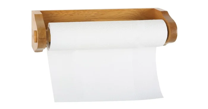 Design House Wall Mounted Wooden Paper Towel Holder