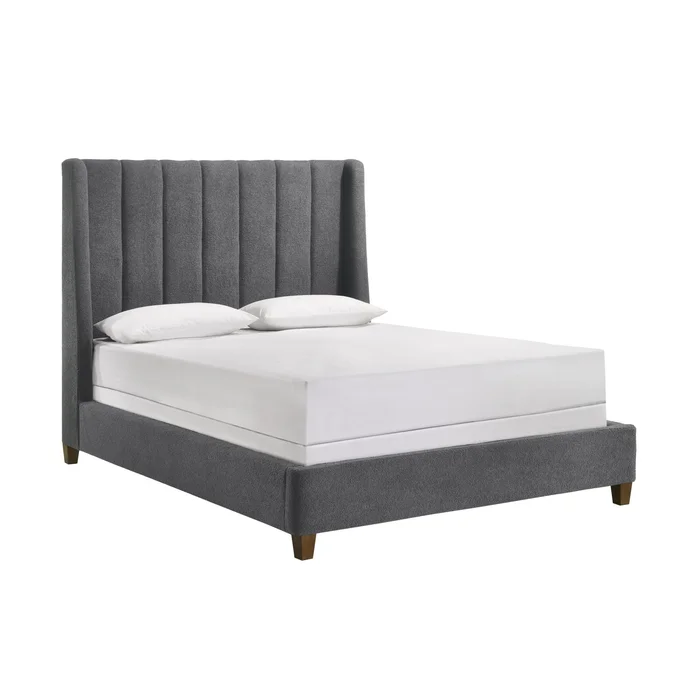 Diamond Modern Furniture CM Agnes King Upholstered Platform Bed 5264CL-K-HBFB/5264CL-KQ-RAIL