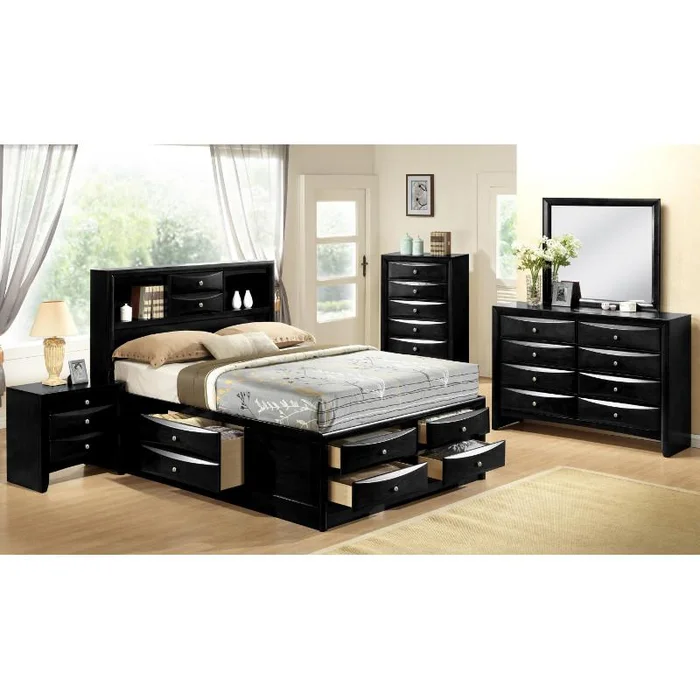 Diamond Modern Furniture CM Emily King Bed with Storage B4285-K-HBFB/B4285-K-RAIL/B4285-K-DRW-L/B4285-K-DRW-R