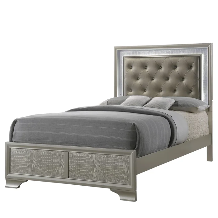 Diamond Modern Furniture CM Lyssa Full Upholstered Panel Bed B4300-F-HBFB/B4300-FT-RAIL