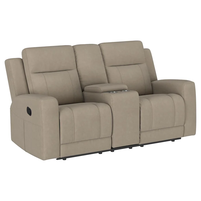 Diamond Modern Furniture COA Brentwood Reclining Fabric Loveseat with Console 610282