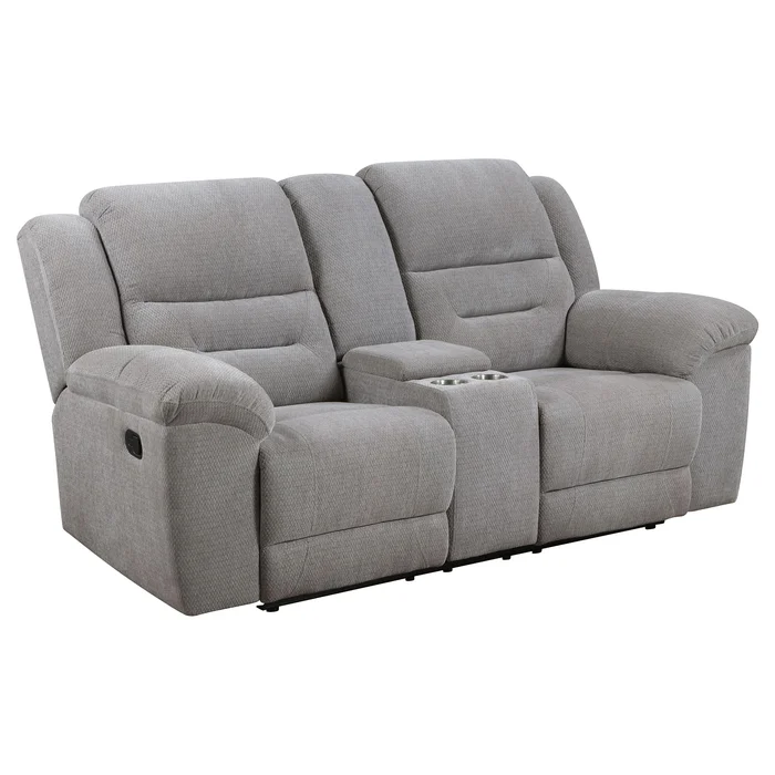 Diamond Modern Furniture COA Gilson Reclining Fabric Loveseat with Console 602552