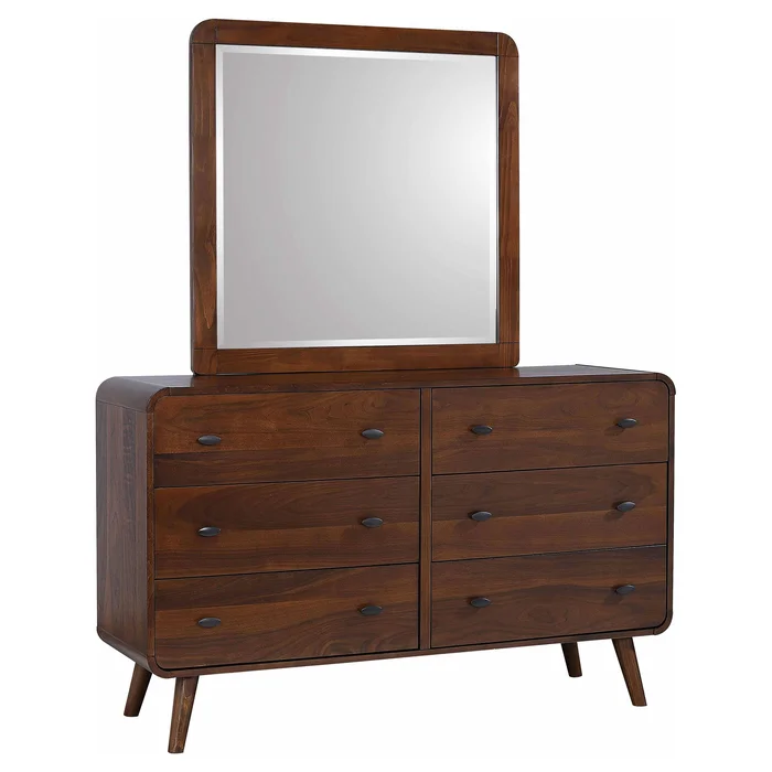 Diamond Modern Furniture COA Robyn 6-Drawer Dresser with Mirror 205133M