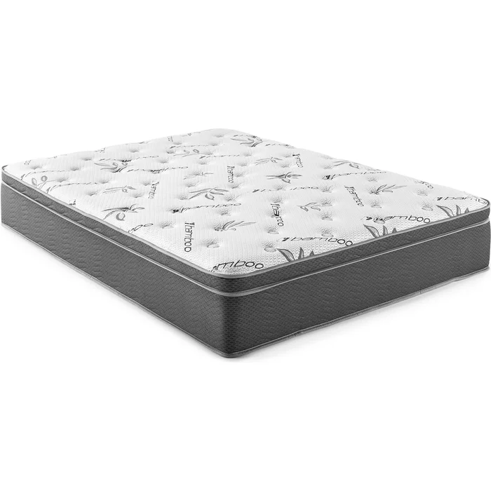 Diamond Modern Furniture COA Sommet 350363KW 13″ California King Bamboo Euro Top Hybrid Mattress