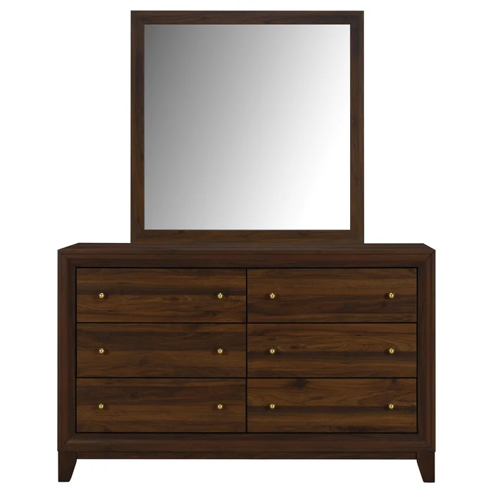 Diamond Modern Furniture COA Welsley 6-Drawer Dresser with Mirror 223443M