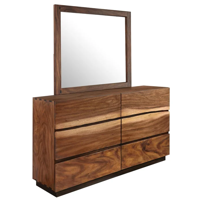 Diamond Modern Furniture COA Winslow 6-Drawer Dresser with Mirror 223253M