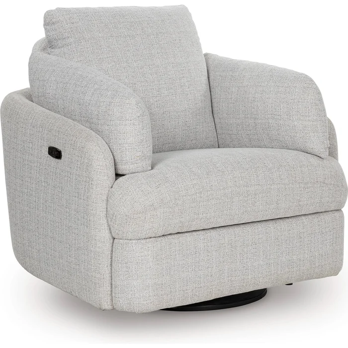 Diamond Modern Furniture Exclusive Design Alainmont Next-Gen Nuvella Power Swivel Fabric Recliner A3000739