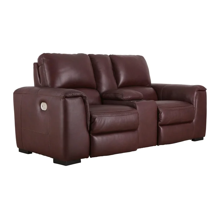 Diamond Modern Furniture Exclusive Design Alessandro Power Reclining Leather Match Loveseat with Console U2550118