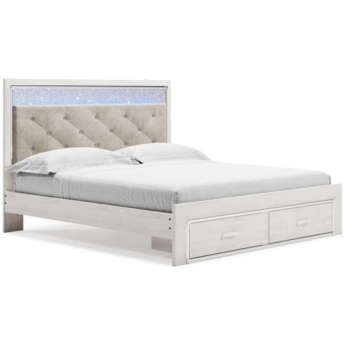 Diamond Modern Furniture Exclusive Design Altyra King Panel Bed with Storage B2640-58/B2640-56S/B2640-95