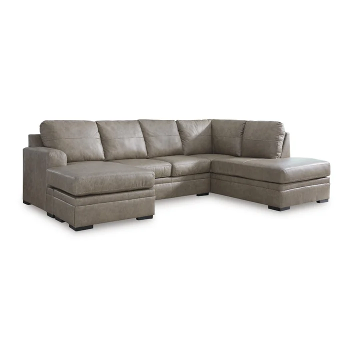 Diamond Modern Furniture Exclusive Design Amuleto Leather Match 2 pc Sectional 2240502/2240517